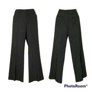 EXPRESS Design Studio Black EDITOR Pants Mid-Rise Flared EUC Size 2 SHORT